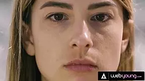 conflicted teen kristen scott discovers her sexuality with petite blonde kenna james