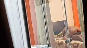 Mexican nurse Miranda banging her lover with the window wide open!