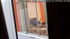 Mexican nurse Miranda banging her lover with the window wide open!