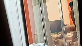 Mexican nurse Miranda banging her lover with the window wide open!