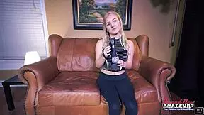 Cute Blonde Alex and Horny Brunette Carmen Lick Wet Twats Together! 😜