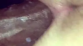 This teen just bends over for interracial doggy style with raw energy