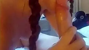 Watch this slutty teen suck with her nice ass and big nipples?