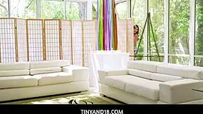 tiny asian mina luxx teases bf’s thick cock