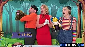 Blonde Milf And Teen Used On Sesame Street Set