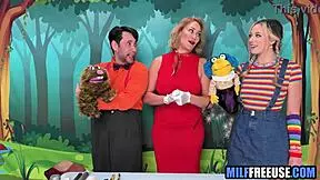 Blonde Milf And Teen Used On Sesame Street Set