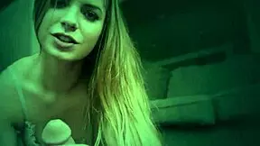 amateur teen gives a pov handjob until cum spills everywhere.