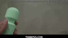 Yummysis - Nice Stepsister Catches Stepbrother Wanking In Bathroom Lacey London Nicky Rebel