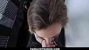 Teen Stepsis Sucks Uncle's Big Cock POV In Taboo Encounter