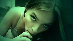 amateur teen gives a pov handjob until cum spills everywhere.