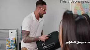 Asian teen caught masturbating in class! Quinton James and Kimmy Kimm.