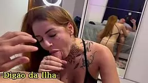 Curvy Redhead Slut Sucks And Fucks Big Cock In Sheer Outfit.