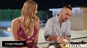 Vixen curvy blonde angel gets stretched hard