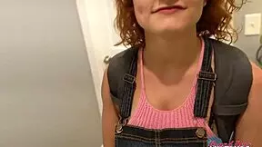 Petite ginger luna parish fingers her twat and stuffs it with a dildo