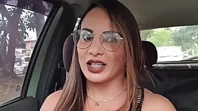 I creampied while fulfilling his foot fetish in the car