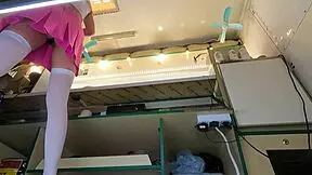 just caught this hot 18 yo chick on hidden cam upskirt at work