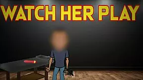 Is Bunny Fae teasing her tight pussy before cum?