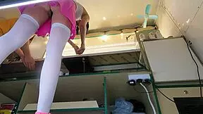 just caught this hot 18 yo chick on hidden cam upskirt at work