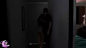 Sneaking a guy into my room for tight pussy pounding while parents sleep