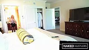 petite blonde russian with big tits pleasures thick dark dick with her mouth and pussy.