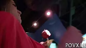 this hot teen gives an amazing outdoor blowjob