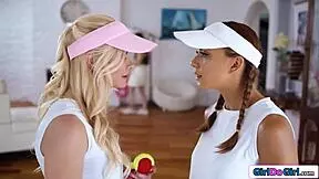 Best Friends Compete For MILF Instructor In Face Sitting