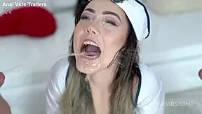 first time for teen sandra zee in rough outdoor anal with three guys