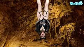 Hot Amateur Teen Masturbates Upside Down In Bat Costume