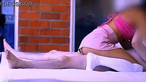 Shy petite Indian aunt and young college companion escape to hotel motel