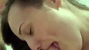 My Slutty Girlfriend Passionately Loves Sucking My Cock At Home.