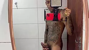 Post-beach bathroom fuck with Lunna Geek, raw and intense inside