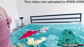 Destiny Mira gives rimjob and deepthroats big black cock before multiple creampies