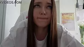 Stepbrother fucks babysitter in missionary creampie