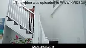 Step dad destroys tiny latina step daughter