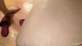 Young Boy Seduces Japanese Gilf for Raw Creampie