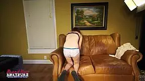 katie walls gives rimming blowjob to hairy pussy with deepthroat