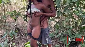 damn, this couple bangs hard in a tropical rain forest!