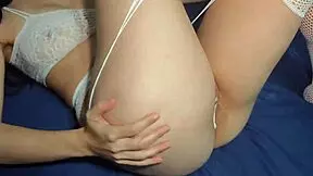 big ass girl in white stockings gets creampie while squirting 😏