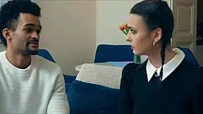 Look, Wednesday’s cheating on her boyfriend with a huge black cock. She’s such a slut with that shaved pussy.