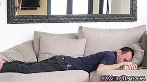 extra 82 teen 18+ gets facial cum in mouth while wearing heels