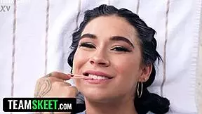 Petite Croatian Stepmom Gets Pussy Split Open Riskily