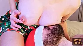 getting into christmas spirit with nipple orgasm fun. myst duo makes it hot!