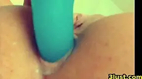 cute girl explores anal toys with butt plug and dildo in webcam session