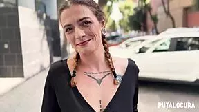 putalocura - caught and very dirty creampie to tattooed spanish malafalda in public blowjob