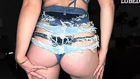 i gotta make this huge cock fit! wet slut floods pussy with oil! 💦