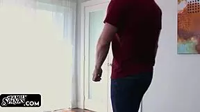 Hey, why are these horny step siblings banging bareback next to their sleeping grandpa?