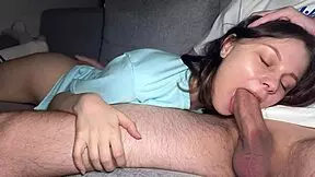 Pretty girl next door has romantic sex.