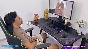 Blonde Nerd Takes Big Cock In Threesome