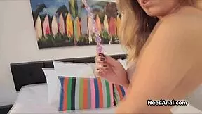 Can you handle this oiled blonde's hot anal?