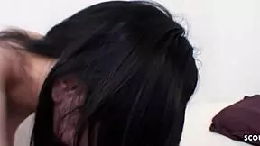 petite japanese step-sister 18 defloration creampie fuck